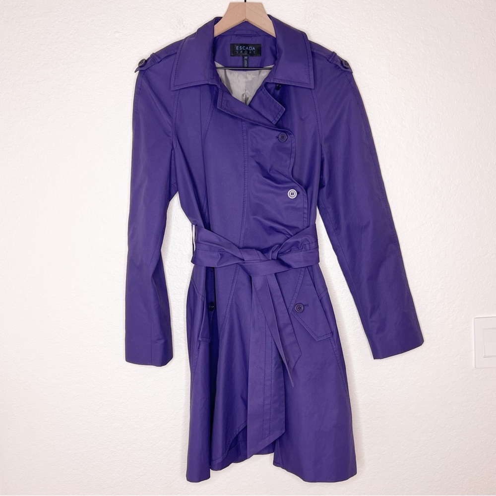 Escada Sport Purple Trench Coat size 38 / Medium